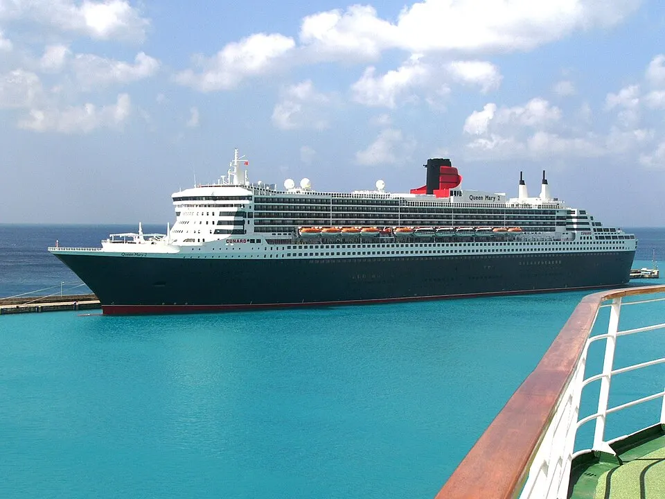 Cunard ocean liner Queen Mary 2 in Barbados