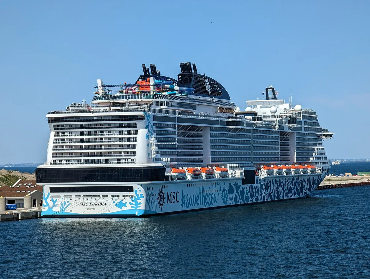 Real photograph of MSC Euribia in Copenhagen