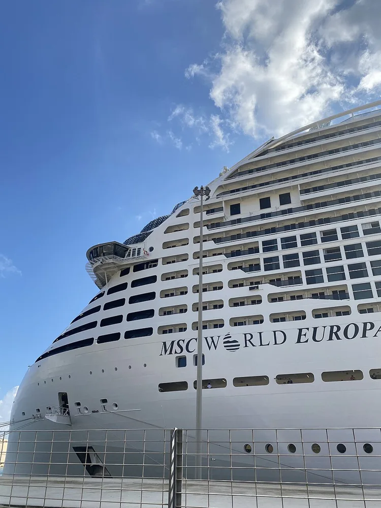 Real photograph of MSC World Europa, a sister ship in MSC's World Class