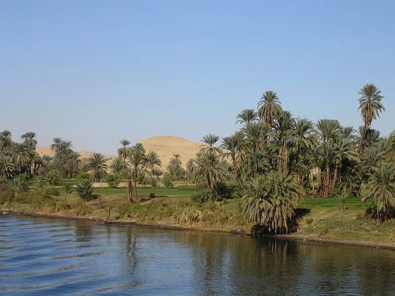The River Nile between Luxor and Aswan, seen from a cruise boat