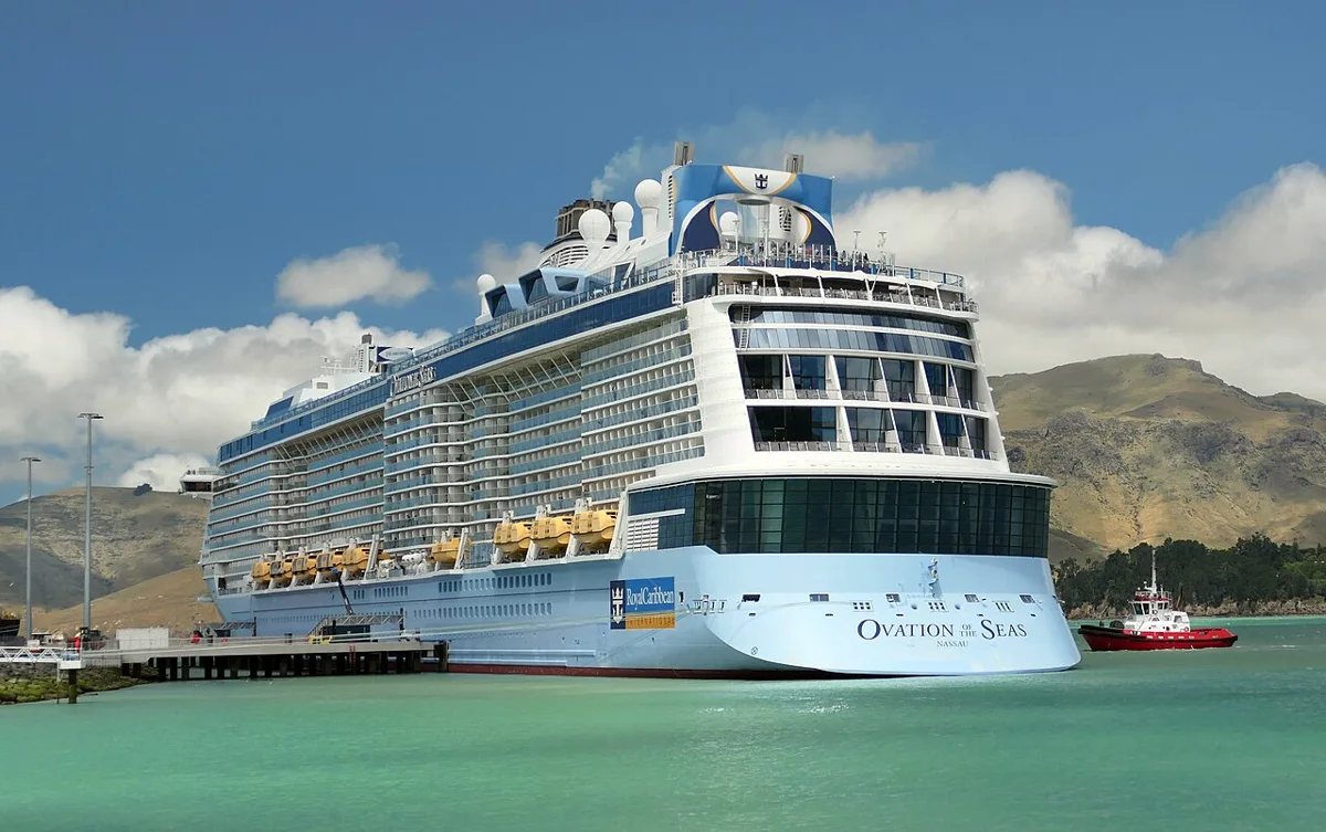 Real photograph of Royal Caribbean's Ovation of the Seas