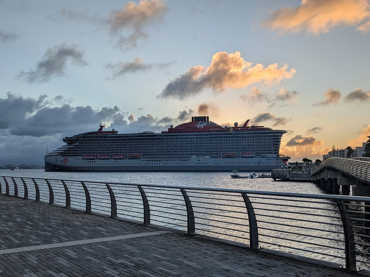 Virgin Voyages ship Resilient Lady in Puerto Rico